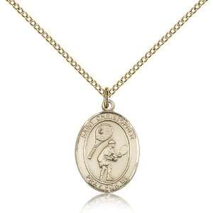   Gold Filled St. Christopher/Tennis Pendant Including 18 Inch Necklace