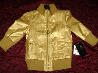 Girls New fashion golden jacket by Pellepelle retail $60.00  