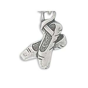  Ballet Slippers Dance Shoes Sterling Silver Charm 