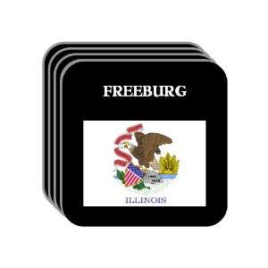  US State Flag   FREEBURG, Illinois (IL) Set of 4 Mini 