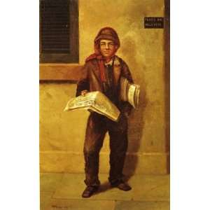    24 x 38 inches   Newsboy Selling The Baltimore Sun
