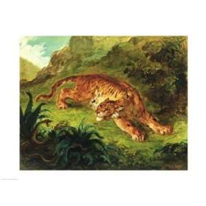  Tiger and Snake, 1858   Poster by Eugene Delacroix 