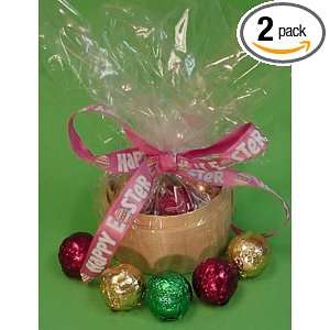 Organic Truffles in Mini Easter Basket 5 Pieces (Eco friendly 