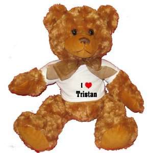  I Love/Heart Tristan Plush Teddy Bear with WHITE T Shirt 