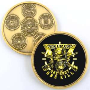  SNIPER ONE SHOT ONE KILL PHOTO CHALLENGE COIN YP481 