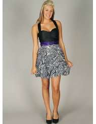 Women Dresses zebra Purple