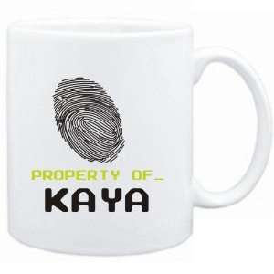 Mug White  Property of _ Kaya   Fingerprint  Female Names  