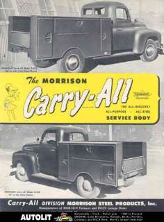 1952 Ford Dodge Pickup Morrison Truck Body Brochure  