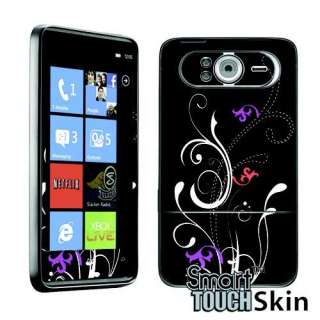 BLACK FLORAL DECAL SKIN FOR T MOBILE HTC HD7 HD 7  
