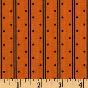  Andover Spellbound Dot Stripe Orange Fabric By The Yard 