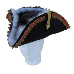   Tricorn Black 18th Century Tricorne Pirate Captains Hat Toys & Games