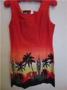 HAWAIIAN SHEATH PRINTED DRESS