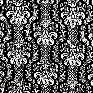 TWO LUMPS OF SUGAR TRENDY BLACK AND WHITE DAMASK PRINT HANGING TRAVEL 