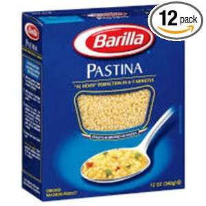 Barilla Pasta Pastina, 12 Ounce Packages (Pack of 12)  