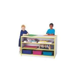   Accents Double Sided Mobile Storage Island with Trays 