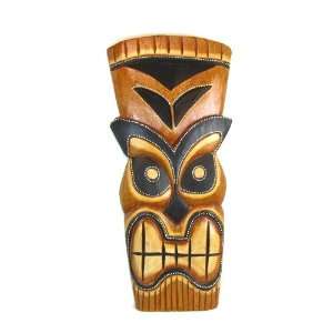  Tiki Tribal Mask, Hand Carved Tropical Wood, 20 