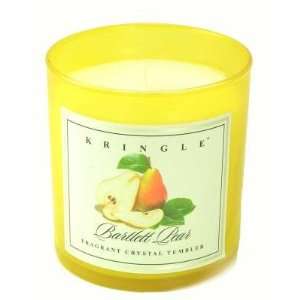 BARTLETT PEAR Large Colored Crystal Tumbler Scented Jar Candle by 