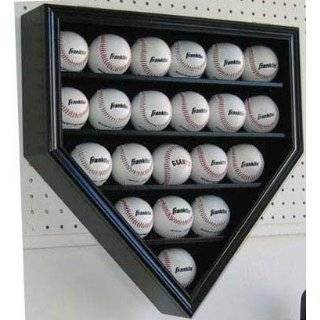21 Home Plate Shape Baseball Display Case Holder Cabinet, with 98% UV 