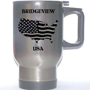  US Flag   Bridgeview, Illinois (IL) Stainless Steel Mug 