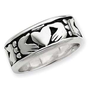  Claddagh Design Ring in Sterling Silver Jewelry