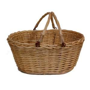  Natural Vintage Willow Basket with Swing Handle Kitchen 