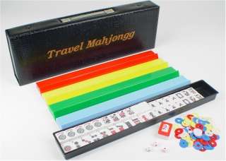 Traveling Mah Jong Set Tiles Travel Compact Size Case  