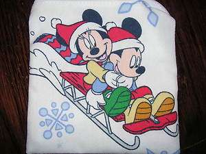   Mickey Mouse sled christmas handmade fabric coin/change purse  