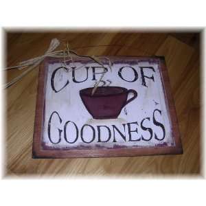  Cup of Goodness Coffee Wooden Kitchen Wall Art Sign