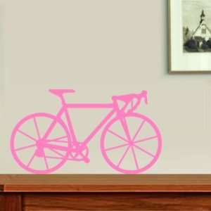  Pink Road and Track Bike Bicycle Fun Wall Decal