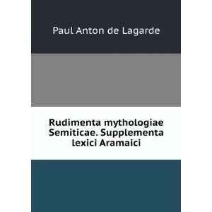   Semiticae. Supplementa lexici Aramaici Paul Anton de Lagarde Books