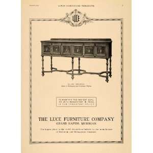  1919 Ad Luce Furniture No. 1410 Jacobean Walnut Table 
