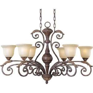  Beaumont Six Light Chandelier With Glass