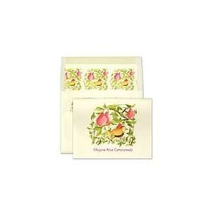    Partridge Foldover Note Holiday Stationery