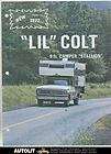 1972 Lil Colt Stallion Pickup Truck Camper RV Brochure Ford Middleburg 
