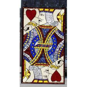  Jack of Hearts Stained Glass Window