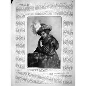  1908 THEATRE MRS LANGTRY WOMENS FASHION DRESS HAT FROCK 