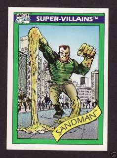 Sandman Marvel Super Villains Trading Card 1990  