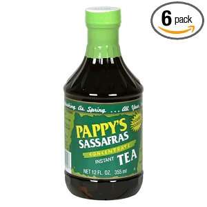 Pappys Sassafras Concentrate Instant Tea, 12 Ounce Bottles (Pack of 6 