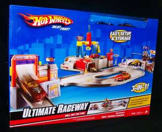   Hot Wheels Ultimate Raceway 2 Cars Play Set Race Track 3 In 1 Ages 3