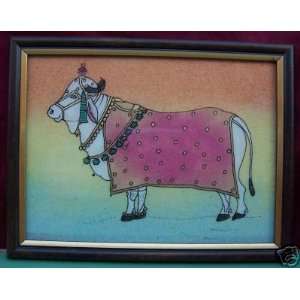  Cow, Mother of Hindu Religion, Gem Stone Art Painting, Art 