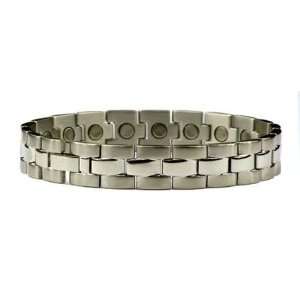 Silver Touch   Silver Plated Stainless Steel Magnetic Therapy Bracelet 