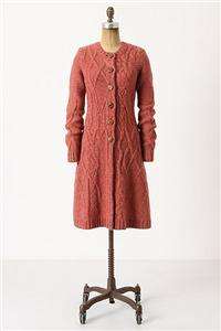 ANTHROPOLOGIE Far Away From Close Coiled Cableknit Sweatercoat 