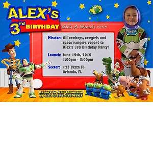 Toy Story Invitation   20 Custom Personalized Birthday Party Invites 