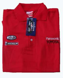 TOYOTA Rally Motor Racing Team Crew Polo Shirt Red XL  