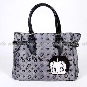  Betty Boop Large Handbag Tote Shopping Bag Gray Beauty