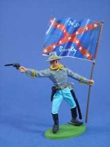 Civil War Toy Soldiers Confederate 2nd LA Cavalry Flag  