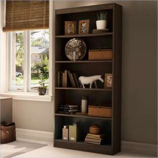 South Shore Axess 5 Shelf 71H Wood Chocolate Bookcase 066311041873 