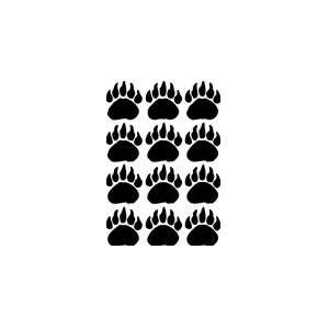  Bear Paw Print Decals 12 3 great for wall or car