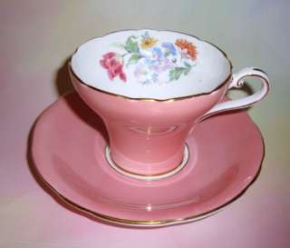 Pink Corset & Floral Aynsley Tea Cup and Saucer Set  