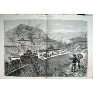   Panama Ship Canal Railway Lesseps Culebra Mountain
